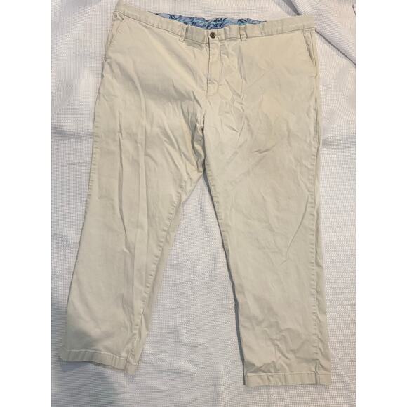 Tommy Bahama Mens Flat Front Pants Chino Beige SIZE 52/32